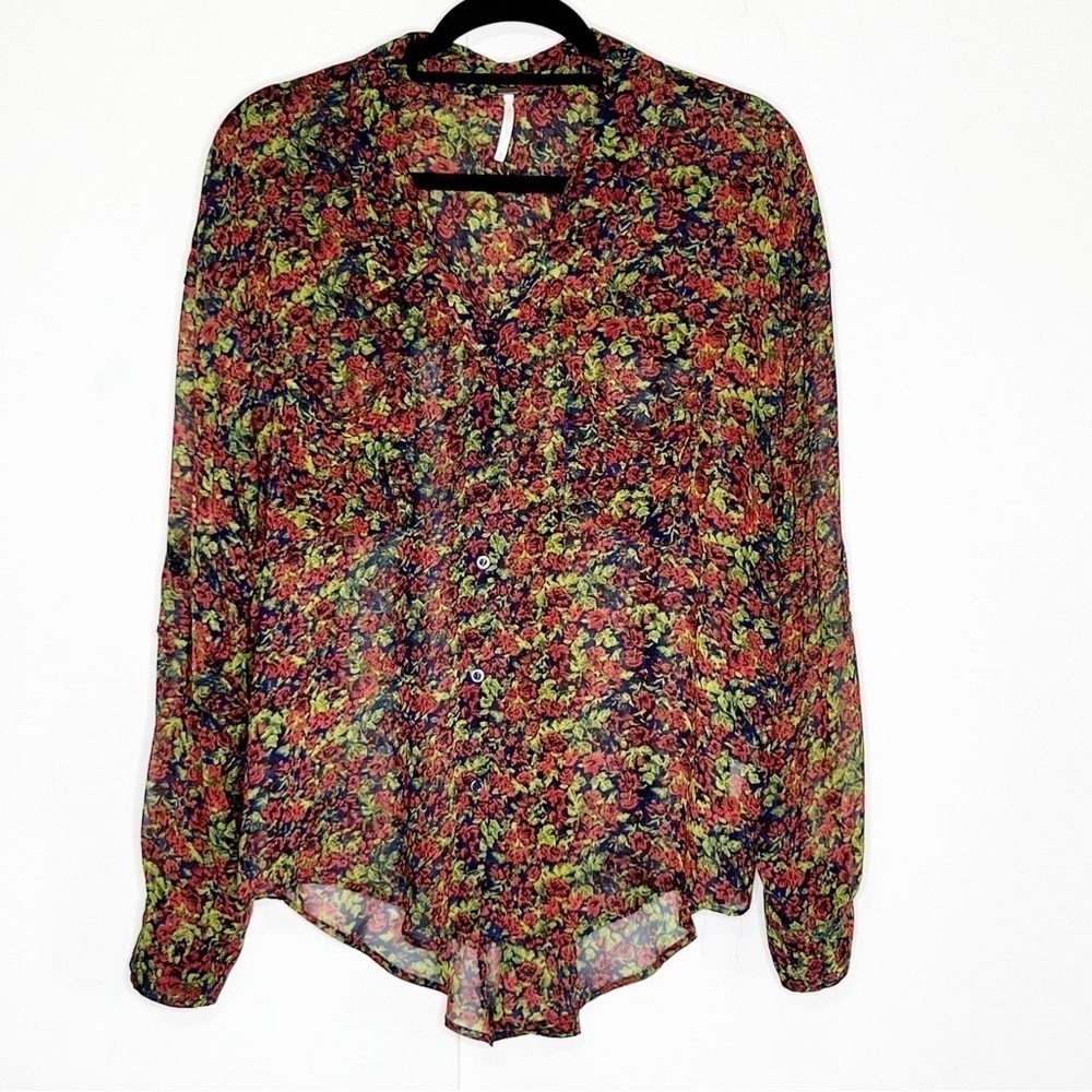 Free People Easy Rider Rose Top - Picture 2 of 5